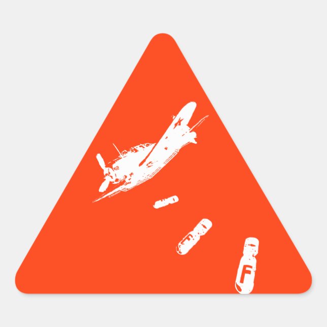 Adesivo Triangular Mergulhador de Bomba F (Branco) (Frente)