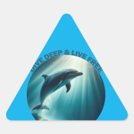 Adesivo Triangular Mergulhe Dolphin Livre Ao Vivo