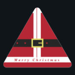 Adesivo Triangular Merry Christmas Sticker Santa Claus Gifts<br><div class="desc">Papais noeis de Natal Merry Stickers</div>
