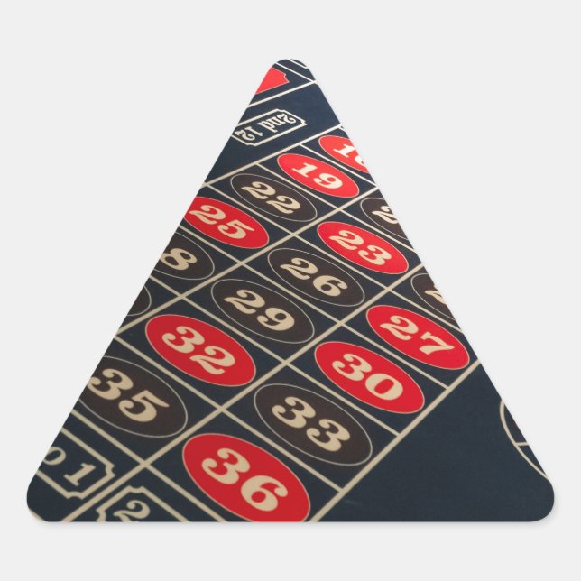 Adesivo Triangular Mesa de jogos Roulette Las Vegas (Frente)