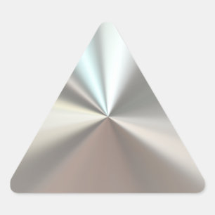 Adesivo Triangular Metal de prata artístico