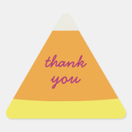 Adesivo Triangular Milho doce doce de Halloween