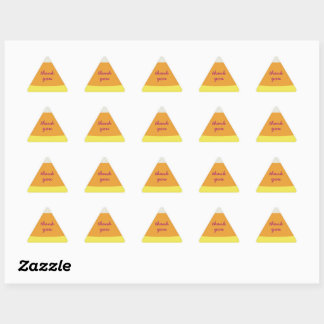 Adesivo Triangular Milho doce doce de Halloween