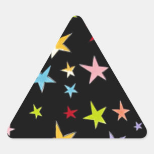 Adesivo Triangular Milhões de Estrelas Multicoloridas