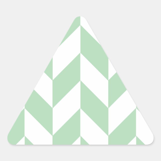 Adesivo Triangular Mint Green Herringbone Pattern (Frente)
