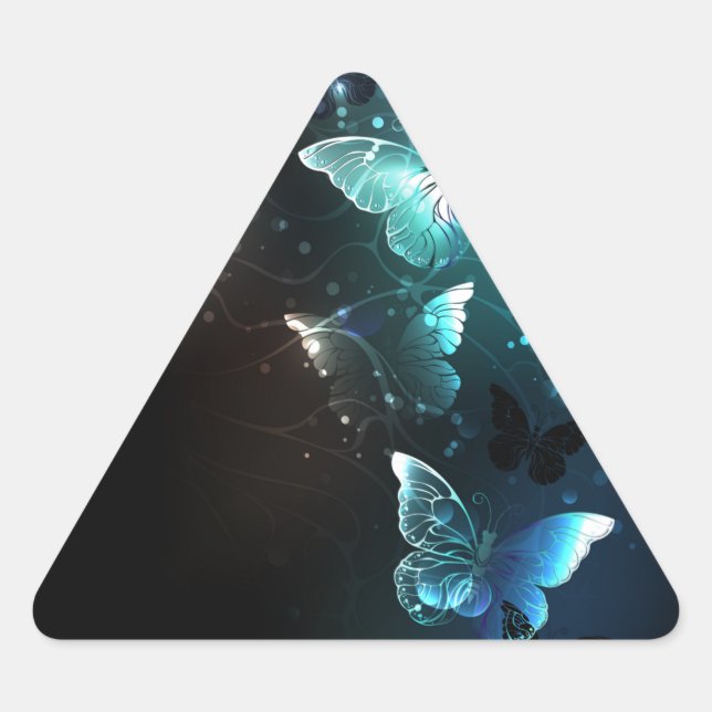 Adesivo Triangular Mint Night Butterflies (Frente)