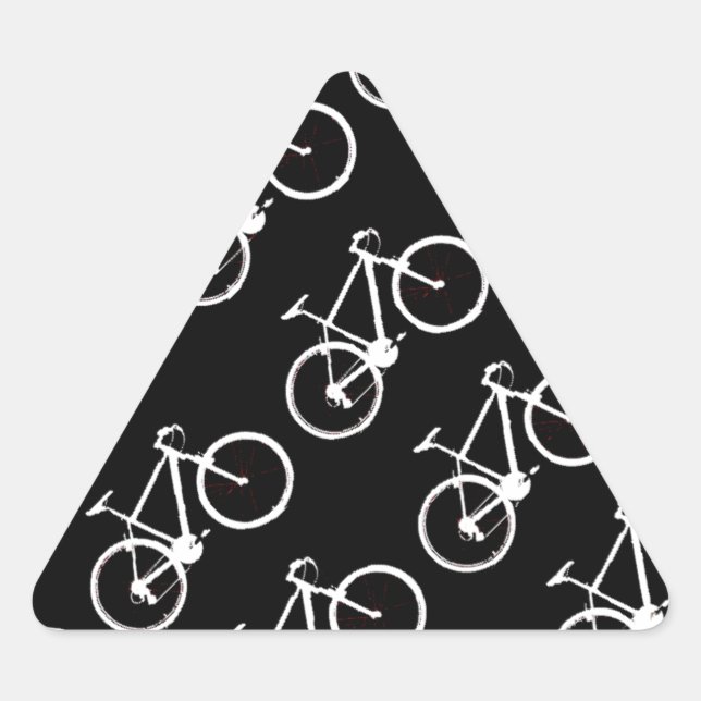 Adesivo Triangular modelação preto e branco das bicicletas (Frente)