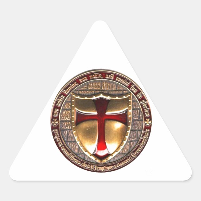 ADESIVO TRIANGULAR MODELO DE MOEDA. (Frente)