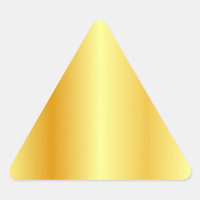 Adesivo Triangular Modelo personalizado moderno elegante em dourado f (Frente)