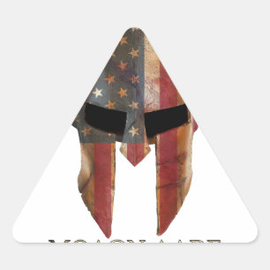 Adesivo Triangular Molon Labe - vindo e toma-lhes os EUA espartanos