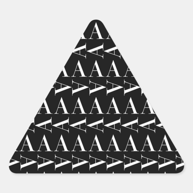 Adesivo Triangular Monograma - Letra Inicial A (Frente)