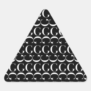Adesivo Triangular Monograma - Letra inicial G