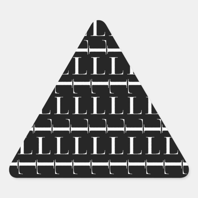 Adesivo Triangular Monograma - Letra inicial L (Frente)