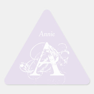 Adesivo Triangular Monogramname Elegant Simple Minimalist Modelo