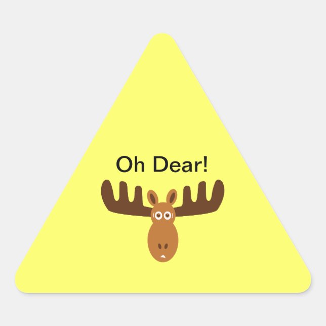Adesivo Triangular Moose Head_Road Sign_Oh Caro! (Frente)