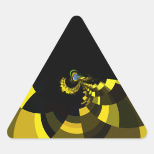 Adesivo Triangular Motivo Vetorial Opulento Impressão de Arte Preto e
