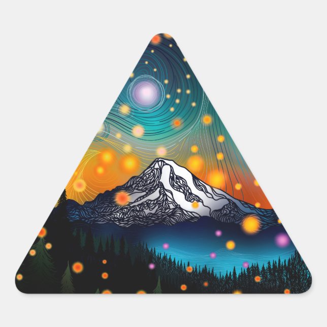 Adesivo Triangular Mt. Rainier Starry Sky (Frente)
