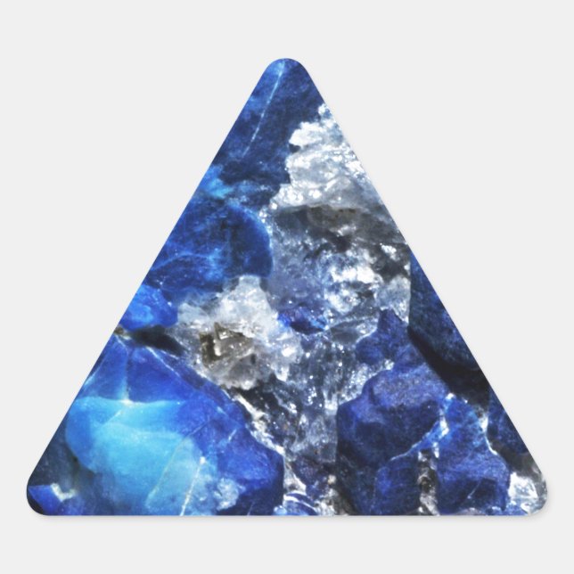 Adesivo Triangular Na moda Blue Marble Stone (Frente)