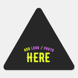 ADESIVO TRIANGULAR NA MODA MODERNO PERSONALIZÁVEL NEGRO VERIFICADO CO