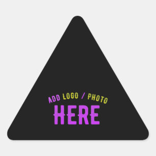 ADESIVO TRIANGULAR NA MODA MODERNO PERSONALIZÁVEL NEGRO VERIFICADO CO