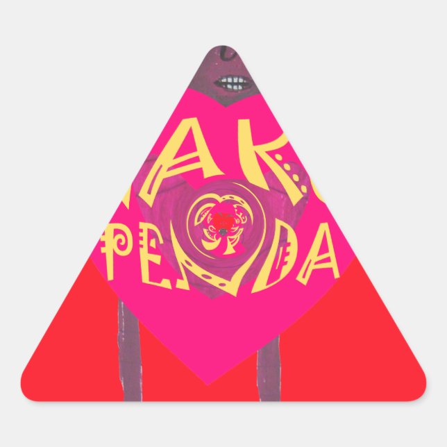 Adesivo Triangular Nakupenda Love Art - Swahili Heart Design (Frente)