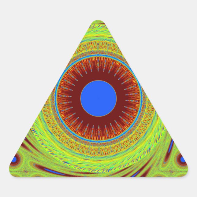 Adesivo Triangular Não se preocupe seja Impressão de arte feliz (Frente)