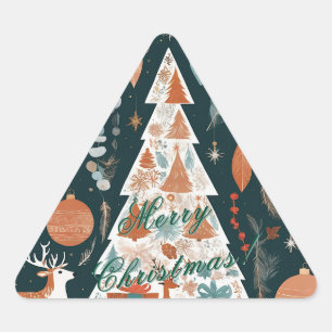 Adesivo Triangular Natal Boêmio Elegante