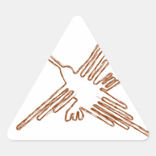 Adesivo Triangular Nazca Lines Hummingbird Sketch