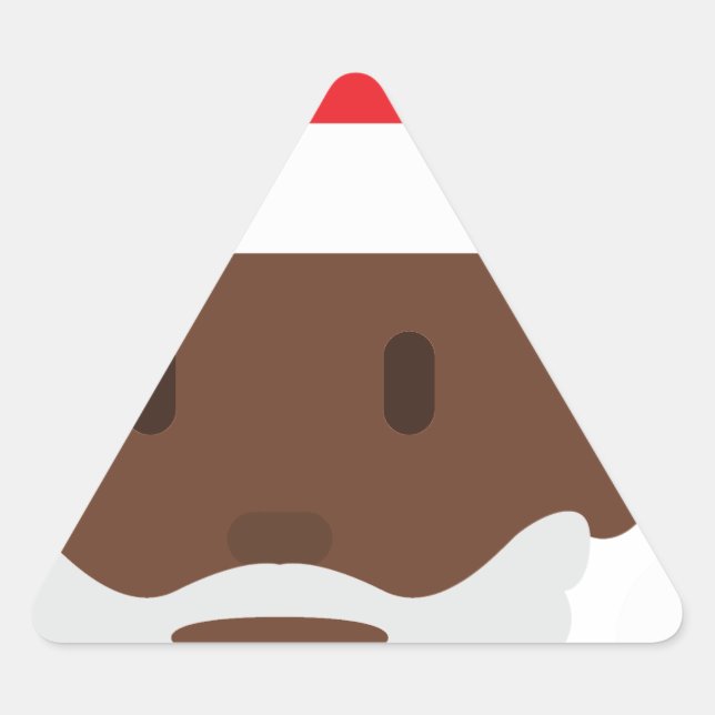 Adesivo Triangular negro santa claus emoji (Frente)