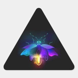 Adesivo Triangular Neon Firefly a preto