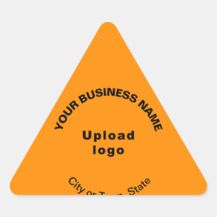 Adesivo Triangular Nome comercial, logotipo e localização em cor lara