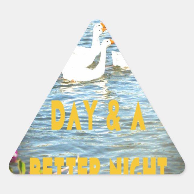 Adesivo Triangular Nós sempre deixamos nossos clientes felizes e sati (Frente)