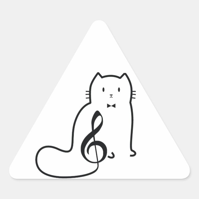 ADESIVO TRIANGULAR NOTA CAT E MÚSICA (Frente)