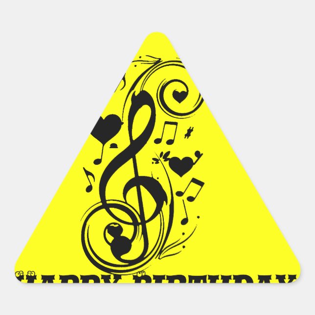 Adesivo Triangular Nota de Amor,Para Sempre Seu_ (Frente)