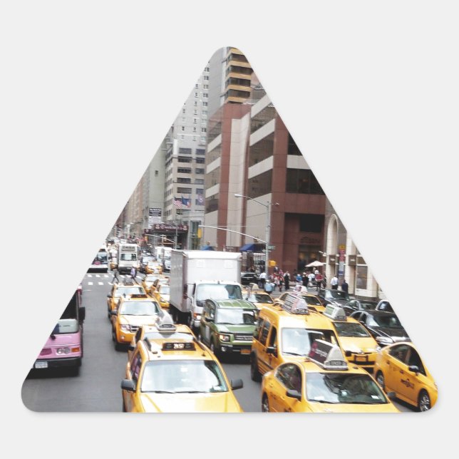 Adesivo Triangular Nova Iorque Taxis (Frente)