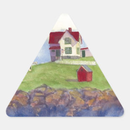 Adesivo Triangular Nubble Light House York Maine Star Sticker