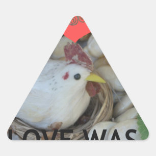 Adesivo Triangular O amor estava no ar