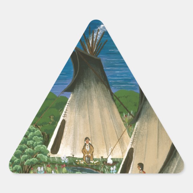 Adesivo Triangular O Lago Nez Perce ~ Wallowa (Frente)