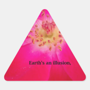 Adesivo Triangular O Rosa Cósmico: Design de Decepção da Natureza