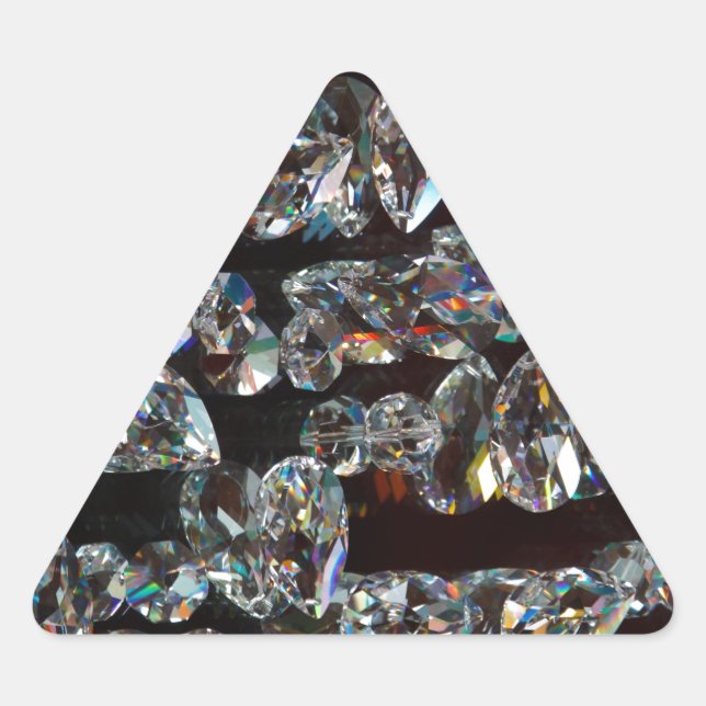 Adesivo Triangular Ofertas de padrão de Abstrato de cristal de diaman (Frente)