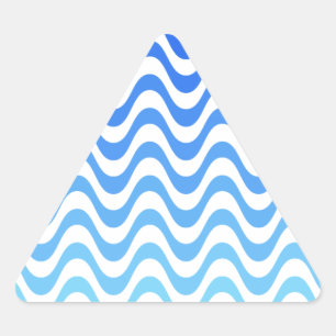Adesivo Triangular Ondas Azuis Gradiente