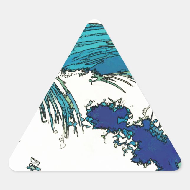 Adesivo Triangular Ondas oceânicas PixDezines konen uehara, 上 原 (Frente)