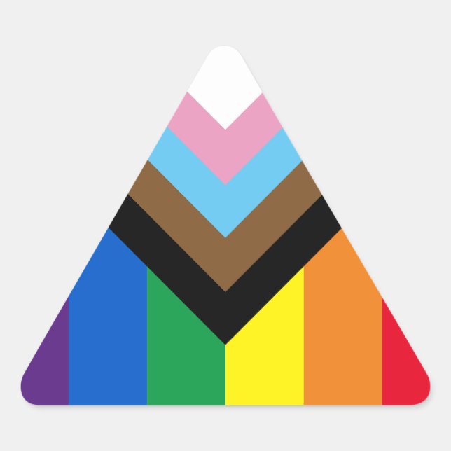 Adesivo Triangular Orgulho Diversidade inclusiva arco-íris Lgbtq gay (Frente)