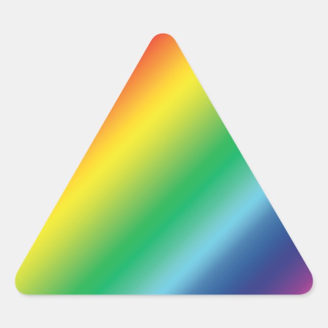 Adesivo Triangular Orgulho lgbtq lgbt cores arco-íris padrão (Frente)