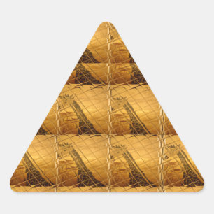 Adesivo Triangular Ouro Infinito Girafa Animal Motif Art Impressão