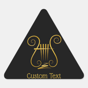 Adesivo Triangular Ouro Lyre