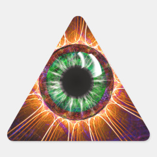 Adesivo Triangular Outra Arte Fractal de Olhos de Tesla