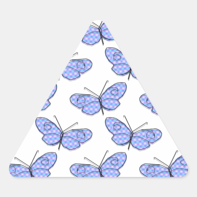Adesivo Triangular Padrão de borboleta cósmica (Frente)