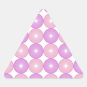 Adesivo Triangular Padrão de círculos rosa e roxo