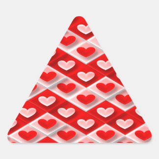 Adesivo Triangular Padrão de Coração de Amor
